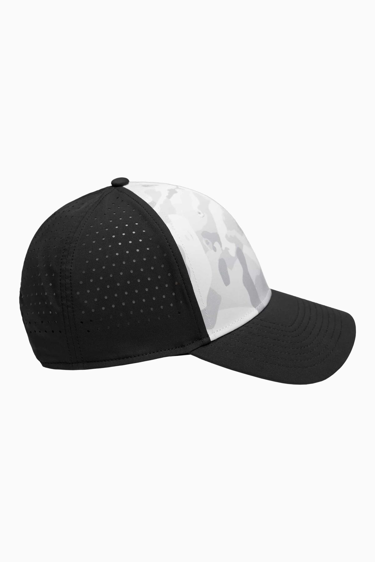 Fairway Camo Faceted Minimalist 6 Panel Structured Cap Black & White